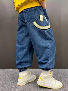 Boys' Denim Jeans Spring/Autumn 2026 New Style Casual Tapered Long Pants For Tween Boy - Medium Wash - View 2