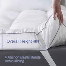 10cm Thick Quilted Mattress Topper With Elastic Straps, Multiple Sizes Available - Super King - View 3