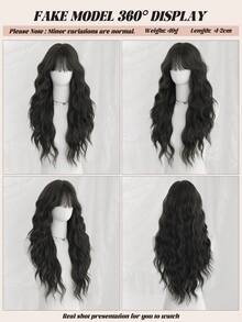 NAMM 28-Inch Brown Extra Long Wavy Wig For Women, Synthetic Fiber Hair Full Machine Costume Wigs For Daily Office Wear-Music Festival Party Wear- Cosplay Costume Wigs - Sakura Celebrations Glam & Party Streetwear Photography (Multiple Colors Available), Halloween - Multicolor - View 6