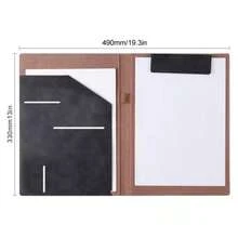 1pc PU Leather Business Portfolio, With Magnetic Clipboard And Multiple Pockets, Professional A4 Document Organizer, Suitable For Office And Meetings,Back To School - Single Piece - View 18