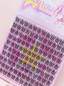 120 racimos de extensiones de pestañas naturales y delgadas, pestañas postizas individuales suaves y esponjosas, pestañas en racimos segmentadas ligeras para DIY, racimos de pestañas reutilizables para maquillaje diario, pestañas cómodas de aspecto natural para principiantes - C - Ver 3