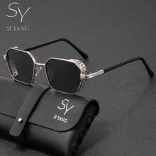 SY SI YANG Marca 1 par de gafas de moda con marco rectangular para hombres & mujeres, gafas fotocromáticas polarizadas para interiores/exteriores, gafas de viaje y caminata, gafas de diseño tallado vintage de lujo, adecuadas para caminatas al aire libre, compras, viajes, fotografía, artículo de moda - A - Ver 11