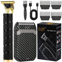 LQT 2件/1件裝 男士電動理髮器、面部毛髮修剪器、短鬍鬚修剪器。電動理髮器與迷你電動刮鬍機。理髮、刮鬍、修剪與造型。適合居家使用，也方便旅行攜帶。 - 黑色 - 查看 8