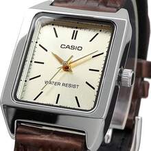 Casio Jam Tangan Wanita Rench Retro Warna Emas Champagne Bentuk Persegi Kecil, Tali Kulit, Tahan Air 30m, Jam Tangan Quartz, Gaya untuk Perjalanan Sehari-hari - Satu-Ukuran - View 8