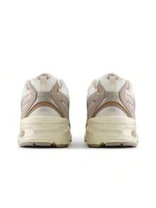 New Balance NB 530 Comfortable, Versatile, Durable Low-Top Chunk Shoes, Unisex, White/Grey - White - View 3