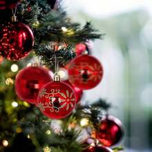44Pcs Red & Green Christmas Baubles Gift Set, Mixed Sizes Shatterproof Hanging Ornaments For Xmas Tree, Yard & Lawn Decor - Multicolor - View 5