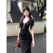 Women Long Dresses - Black - View 5