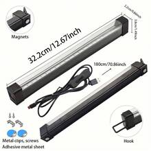 2 Packs Upgraded Black Light Bar, LED Blacklight Tube With 40 UV LED Beads, 3 Lighting Modes 100%/50%/Flashing, USB Plug UV Light For Halloween Christmas Birthday Fluorescent Glow Party Decor - Purple - View 4