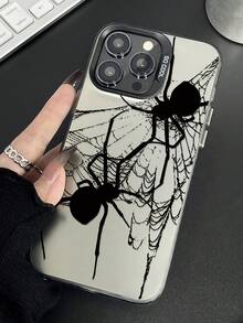 蜘蛛網圖案手機殼，防震創意手機保護套，霧面磨砂手機殼，節日禮物，兒童禮物，適用於 iPhone 7, 8, X, XS, XR, 11, 12, 13, 14, 15, 16 Pro Max - 時尚耐用設計，適用於 Galaxy Honor X50i - 灰色 - 查看 4