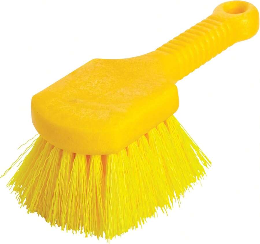Rubbermaid Commercial 8" Utility Scrub Brush Plastic Handle Synthetic Bristles Cleaning Multi Purpose Heavy Duty Outdoor Wheels And Tires - ColorA - 查看 1