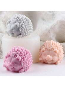 3D Cartoon Animal Cute Hedgehog Silicone Mold For Aromatherapy Candles And Plaster Ornaments - Cartoon Hedgehog - View 1