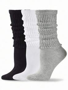 1/3/9 Pairs Fashion Women's Musella Bubble Socks With Thick Padding, Loose Mid-Calf Socks, Effortlessly Create Fashionable Street Style, Essential For Music Festivals And Wedding Season - Multicolor - View 10