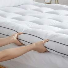 10cm Thick Quilted Mattress Topper With Elastic Straps, Multiple Sizes Available - Double - View 4
