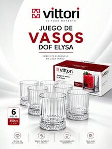 Juego de 6 vasos whyskero 350 ml - Blanco - Ver 4