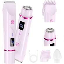 New Upgraded 2-In-1 Electric Shaver, Waterproof Bikini Trimmer, Dry & Wet Use, Painless Personal Grooming Tool, Suitable For Women's Face, Body, Legs, Bikini Area And Private Hair, With Smart Digital Display Screen - View 12
