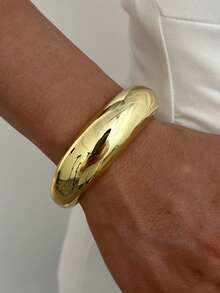 Juego de 11 pulseras tipo brazalete anchas de metal en tono dorado para mujer, con diseño vintage exagerado y elegante de flores geométricas y torsión, adecuado para uso diario y regalos - Dorado - Ver 12