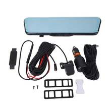 10" Rearview Mirror Dash Cam With Multimedia Streaming, Full HD Night Vision, Front And Rear Dual Lens Backup Camera, 1080P For Cars, SUVs And Trucks. - A - View 1