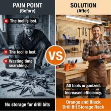 50-Slot Heavy-Duty Plastic Screwdriver Bit Organizer With Hexagonal Top & Tower Storage - Wall-Mountable Drill Bit Case For 6.35mm/2.5" Bits, Plastic Desk Organizer For Tool Storage And Repair Station, Hanging Tool Rack - View 7