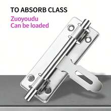 2/6/10pcs Stainless Steel Sliding Bolt Lock, 4/6/8 Inch Flanged Double-Sided Bolt, Padlock Compatible Surface Mount Door And Window Security Latch - Plug - View 1