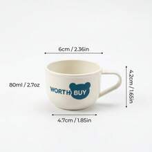 1 Stück 76/80ML 316 Edelstahl Kaffeebecher mit Griff, tragbarer Wasserbecher, isolierter Anti-Verbrühungs Trinkbecher, wiederverwendbarer Tee Milch Kaffeebecher, geeignet für Studenten und Erwachsene zur Verwendung in Schule, Büro, Reisen, Outdoor Camping, Picknick - Verschiedenfarbig - Übersicht 18