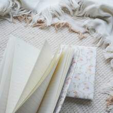 غطاء كتاب مطبوع بنمط Cottagecore لطيف مع أرنب وزهور، غطاء دفتر ملاحظات من القماش بإغلاق مرن لدفتر يوميات/مخطط A5/A6 - أطقم - مشاهدة 6