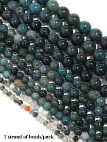 1 Strand 4/6/8/10mm Natural Stone Green Moss Agate Beads Round Genuine Stone Beading Loose Gemstone For DIY Charm Bracelet Necklace Earring - Multicolor - View 8