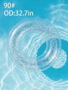 Aro de natación transparente brillante con lentejuelas, aro de natación inflable de PVC para adultos, accesorio de decoración para piscina y fiesta de playa de verano - Multicolor - Ver 13