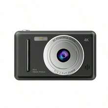 Cámara digital CCD 4K, cámara digital de alta definición, esencial para viajes, cámara compacta portátil de apuntar y disparar, confiable, adecuada para viajeros y entusiastas de la fotografía, incluye tarjeta de almacenamiento de 64GB - Ver 12
