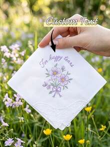 Customized Design Heat Transfer Wedding Handkerchief, Perfect Gift For Bride, Bachelorette Party And Graduation Ceremony - Multicolor - View 2