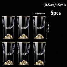 6个/12个装，15毫升/2盎司迷你金山杯/24K金箔杯，适用于酒吧、俱乐部、家庭聚会、父亲节礼物 - 彩色 - 查看 13