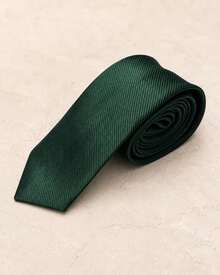 Men's Formal Ties, Versatile For Suits, Suitable For Weddings, Banquets, And Job Interviews. - 墨綠色 - 查看 3