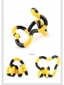 Unlockable Tangle Twist Deformable Fidget Rope, Portable Sensory Anti-Anxiety Stress Relief Desktop Novelty Gift - 1 - 查看 6