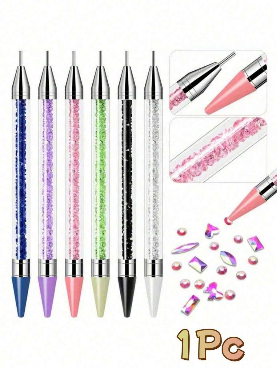Diamond Painting Tools - Self-Adhesive Diamond Pen, Double-Ended Rhinestone Pen, Suitable For 5D DIY Diamond Painting, Handmade Cross Stitch, Nail Art Accessories - A - View 1