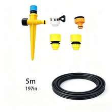 Adjustable Water Output Mode Sprinkler, 360° Rotating Nozzle, Automatic Watering Sprayer Suitable For Garden, Lawn And Vegetable Irrigation - Standard - View 12