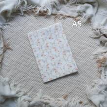 غطاء كتاب مطبوع بنمط Cottagecore لطيف مع أرنب وزهور، غطاء دفتر ملاحظات من القماش بإغلاق مرن لدفتر يوميات/مخطط A5/A6 - أطقم - مشاهدة 14