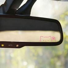 Cartoon Electric Vehicle Rearview Mirror Sticker Cute Waving Cat Car Reverse Mirror Glass Window Scratch Decoration Waterproof - Lucky Cat - View 10