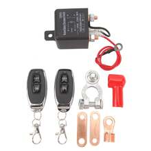 Remote Controlled Battery Disconnect Switch, 12V 200A Automotive Power Cut-Off Relay, Automatic Shut-Off Switch For Parasitic Discharge Protection, Wireless Master Shut-Off Switch For Truck, RV, And ATV - Black - View 1
