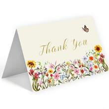 Thank You Card; Thank You Card With Envelope; Ideal For Baby Showers, Weddings, Teacher's Day, Graduation Ceremonies, Business Occasions, Festivals, And Christmas; Perfect Teacher's Day Thank You Gift - B - View 2