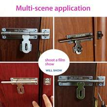 2/6/10pcs Stainless Steel Sliding Bolt Lock, 4/6/8 Inch Flanged Double-Sided Bolt, Padlock Compatible Surface Mount Door And Window Security Latch - Plug - View 3