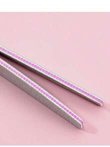 10/5/1pc Crescent-Shaped Professional Nail File 100/180 Grit Double-Sided Grey Nail Tool, Suitable For Acrylic Nails And Nail Extensions, Reusable Nail Polishing Block, Suitable For Salon And Home DIY Nail Care - Multicolor - View 6