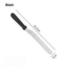 Baking Spatula, Frosting Spatula, 6 Inch/8 Inch Angled Frosting Spatula, Stainless Steel Offset Spatula, Curved Offset Blade Professional Frosting Spatula, Cream Cake Spatula, Lightweight Plastic Handle Frosting Spatula, For Cake Decoration, Baking, Kitchen, Kitchen Accessories - View 8
