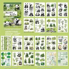 20Sheets Large Size Waterproof Dual-Material Beautiful Lady Washi PET Sticker Book Panda Stickers Set For Scrapbooking Junk Journal Planner - 20 Sheets Large Size - View 3
