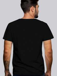 Men's Casual athletic - Breathable Polyester Blend, Short Sleeve, Round Neck - Perfect for Workouts & Casual attire Tee For adult, Men, Women, Teen, Teenager, adolescent, Youth - Noir - Voir 2