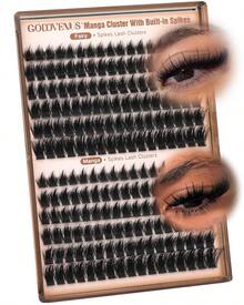 Manga Lash Clusters With Spikes Wispy Cluster Eyelash Extensions Natural Fairy Eyelash Clusters D Curl Individual Lashes Fluffy False Eyelashes (12-18mm) - H-fairy Manga Cluster - View 8