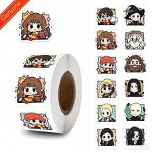 Warner Bros 300Pcs /1 Roll Genuine Harry Potter Cartoon Hogwarts Stickers Cartoon Hermione Ron ,Waterproof Sticker,PVC Material, Applicable To Water Bottle Guitar Helmet Bike Decor Decals,Ideal Birthday Gift - Party Gift - Holiday Gift - Back To School Gift - Multicolor - View 1