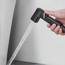 Portable High-Pressure Shower Head, One-Handed Operation Handheld Sprayer, Durable Black Coating, Suitable For Personal Hygiene And Cleaning, Without Hose And Bracket - Spray Gun - View 8