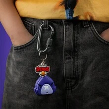 Supercell 1PC Brawl Stars Officially Licensed Squishy Keychain Cute Cartoon Character Keyring Soft PU Material Bounce-Back Stress Relief Fun Doll Backpack Accessories Birthday Christmas Gift - Multicolor - View 5