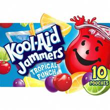 Kool-Aid -Aid Jammers Artificially Flavored Drink, 30 Pouches, For School Lunches And On-The-Go Hydration, Tropical Punch Artificially Flavored, Excellent Source Of Vitamin C, 6 Fl Oz - Tropical Punch - View 10