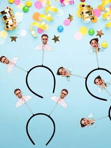 Personalized Party Decor, Custom Photo, Suitable For Birthday Party Photo Props And Decorations, Personalized Photo Headband - Custom Birthday Hat Headband Party Decor, Theme Party, Bachelorette Party, Birthday Party, Graduation Party - Multicolor - View 5