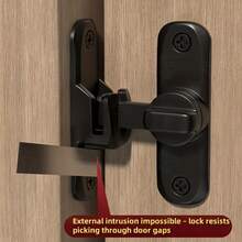 1pc Heavy Duty Metal Padlock - 90/180 Degree Rotating Security Lock, Suitable For Barn Doors, Bathroom Sliding Doors, Garage, Bedroom, Cabinets - Durable Anti-Theft Door Lock, Commercial Grade Home Security Product - Multicolor - View 6